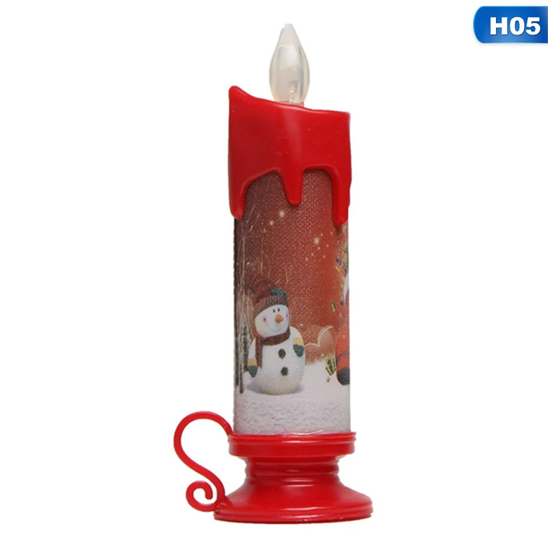 1pcs LED Candle Tea Light Battery Powered Lamp Simulation Color Flame Flashing Home Wedding Birthday Party Decoration Candles - Цвет: H05