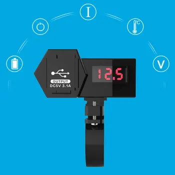 

Waterproof Motorcycle Handlebar Dual USB Charger Adapter with Voltmeter LED Display High Quality And Durable