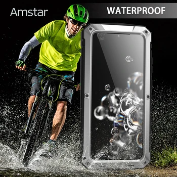 

Amstar Waterproof Bracket Armor Protective Case for Samsung Galaxy S20 Plus Ultra 360 Full Protect Armor Case Shockproof Cover