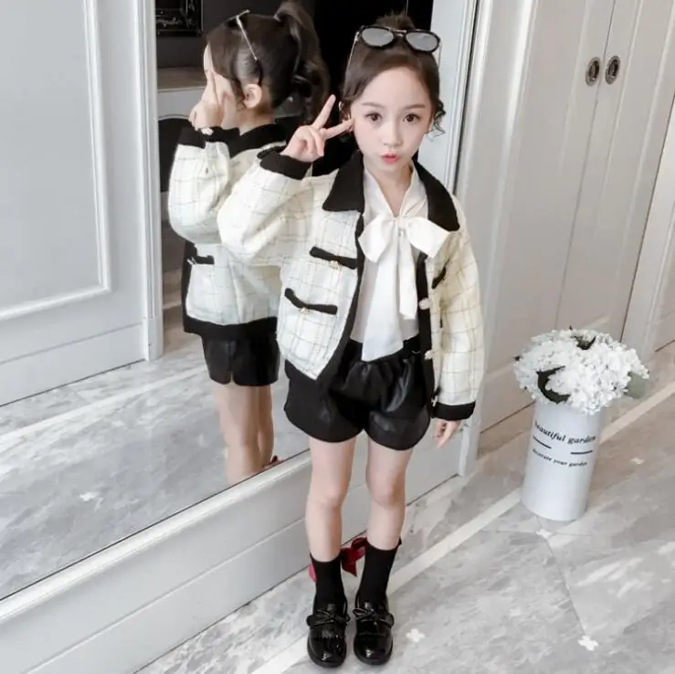 11.19th New Arrival Autumn fashion girl's coat Size 110-160cm Kids Coat Children Clothing Retail