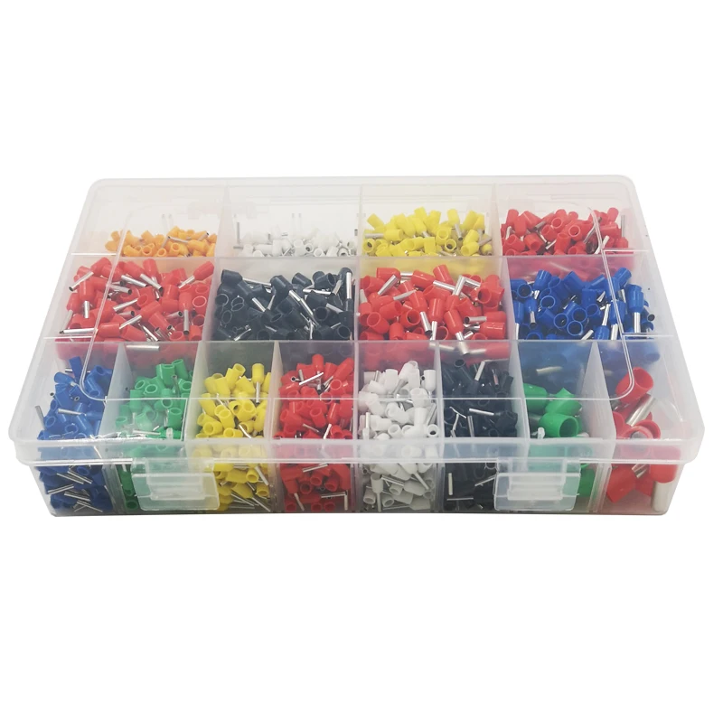 Skup 2120 sztuk złącze zaciskowe blok rurowe zaciski elektryczne do kabla, przewód łączący rozmiar 0.5 10mm2 AWG22 20 18 16 14 7