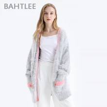 #Special Offers BAHTLEE Winter Women Knitted Cardigans Sweater With Pocket Wool Angora Coat Jumper Long Sleeves V-Neck Patchwork #Special Offers BAHTLEE Winter Women Knitted Cardigans Sweater With Pocket Wool Angora Coat Jumper Long Sleeves V-Neck Patchwork