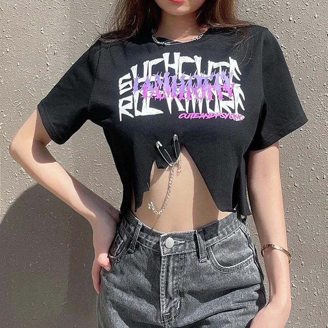 2021 Mujer Yk2 Ropa Crop Top Clothes Baby Tee Cyber 90s Y2K Aesthetic  Fairycore Fairy core Tops Grunge Clothing Accessories _ - AliExpress Mobile