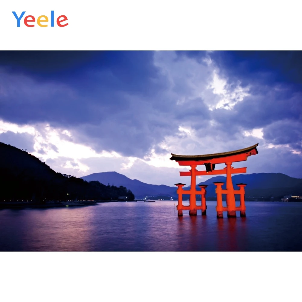Yeele Landscape Portrait Night Red Torii River Ins Photography Backdrops Personalized Photographic Backgrounds For Photo Studio |