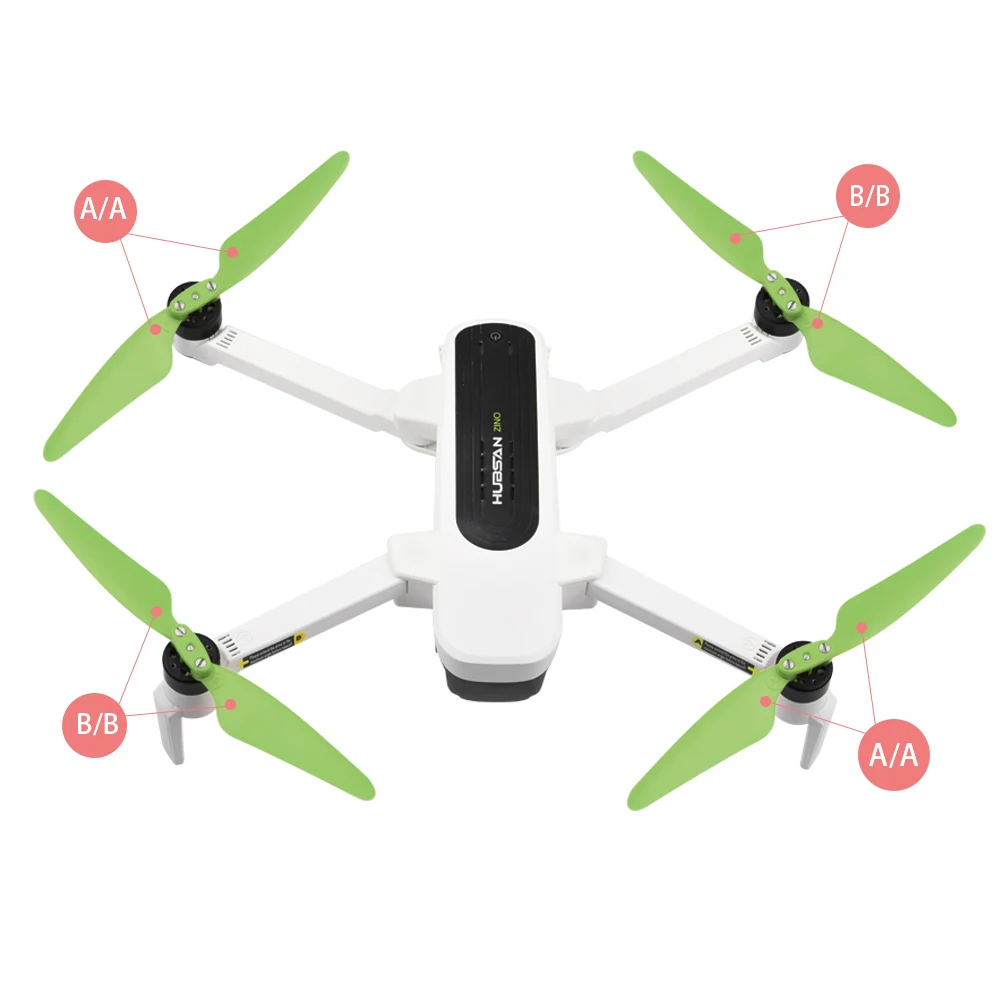2Pairs/4pcs Replacement Propellers for Hubsan H117S Zino Quick-Release Foldable Propellers RC Quadcopter Spare Parts Accessories