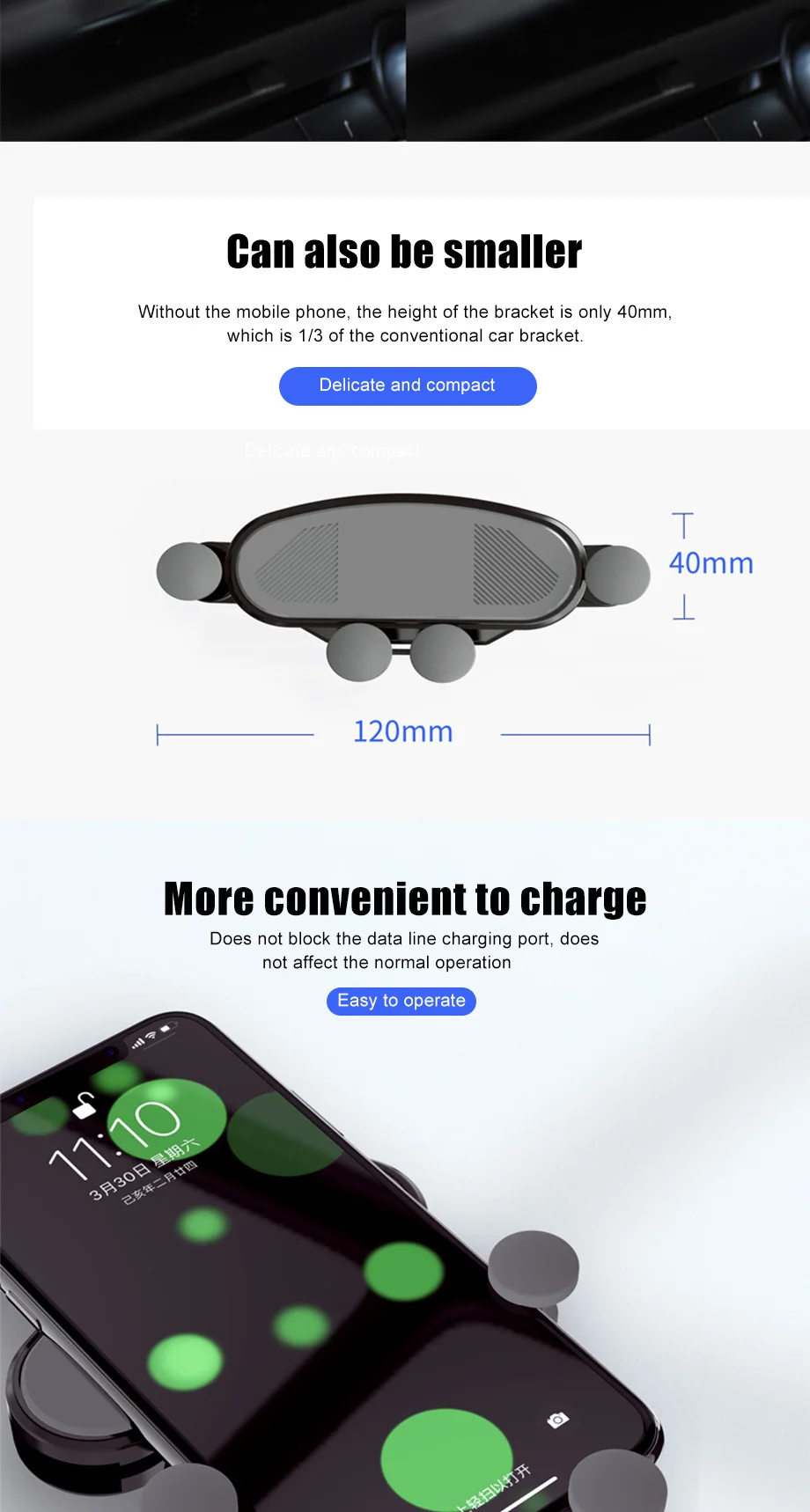 SHELLNAIL Gravity Автомобильный держатель для телефона для iPhone XS MAX Xiaomi Автомобильный держатель для вентиляции без магнитного держателя мобильного телефона держатель для навигатора