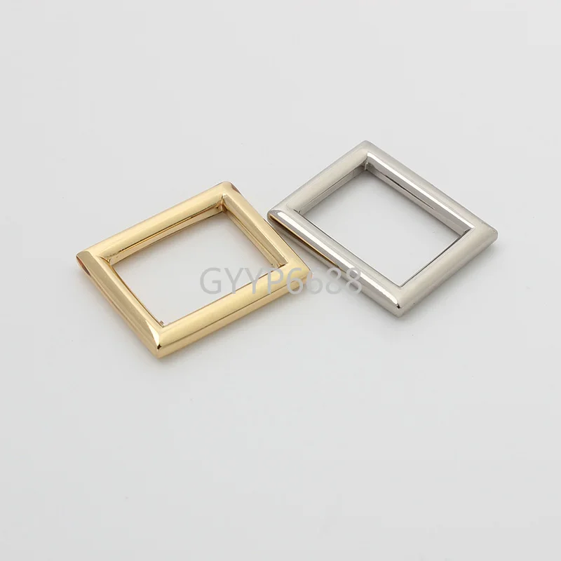 10-30-100pcs 3 colors 3.0mm wire 5/8'' polished alloy square buckle for lady bag handbag strap connector buckle purse hardware