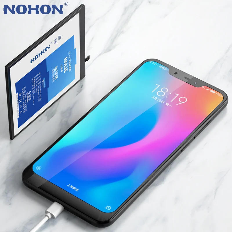 Аккумулятор NOHON для Xiao mi 8 mi 6 mi 5 Red mi 6 Note4X mi 8 6 5 5SP Red mi 6 BM3E BM39 BM37 сменный мобильный телефон Bateria Batarya