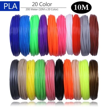 

PLA/ABS Filament For 3D Pen Print Plastic 10/20 Rolls 10M Diameter 1.75mm 200M for Printer pen Green Orange Red
