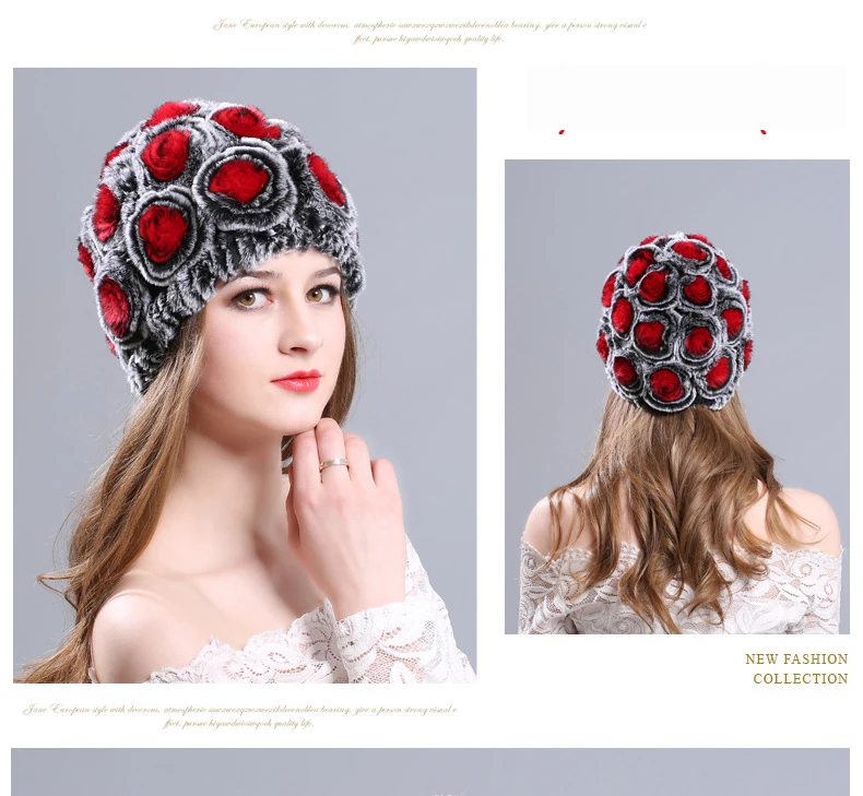 FINEBUD, меховая шапка, женская шапка из кролика Рекс, для женщин, зимняя, высокое качество, женские меховые шапки, шапочки, зимние, русские, теплые шапки, шапочки