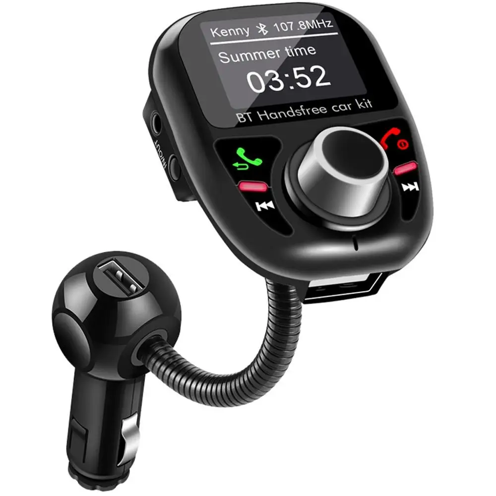 Bluetooth в автомобиле Беспроводной FM передатчик MP3 радио адаптер, автомобильный набор свободные руки, 5 V/2.5A Dual USB Зарядное устройство для прослушивания музыки, получить#909
