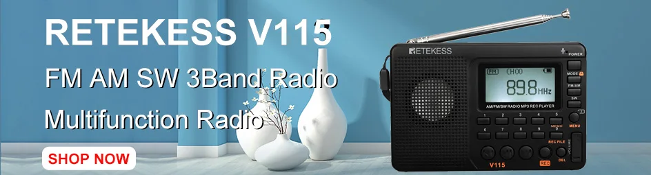 Shower Radio Speaker; Built-in Microphone Shower Mountaineering Retekess TR622 Shower Fm Radio IP67 Waterproof for Pool Portable 5.0 Bluetooth Wireless Speakers Beach