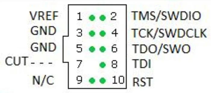 Эмулятор провода 20pin 2,54 мм до 10pin 1,27 мм JTAG 20p до 10 p-(плата массива+ линия