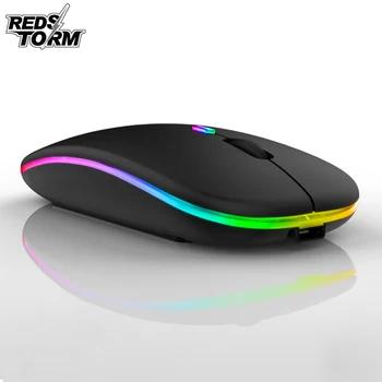 

REDSTORM Wireless Mouse Dual Mode Bluetooth USB Rechargeable Mouse Silent 1600DPI Ergonomic Mouse For Computer PC Laptop
