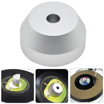 

7 Inch Universal Connector Replacement Adapter Cone Shape Dome Player Solid Metal Silver Compact Home Turntable 45 RPM