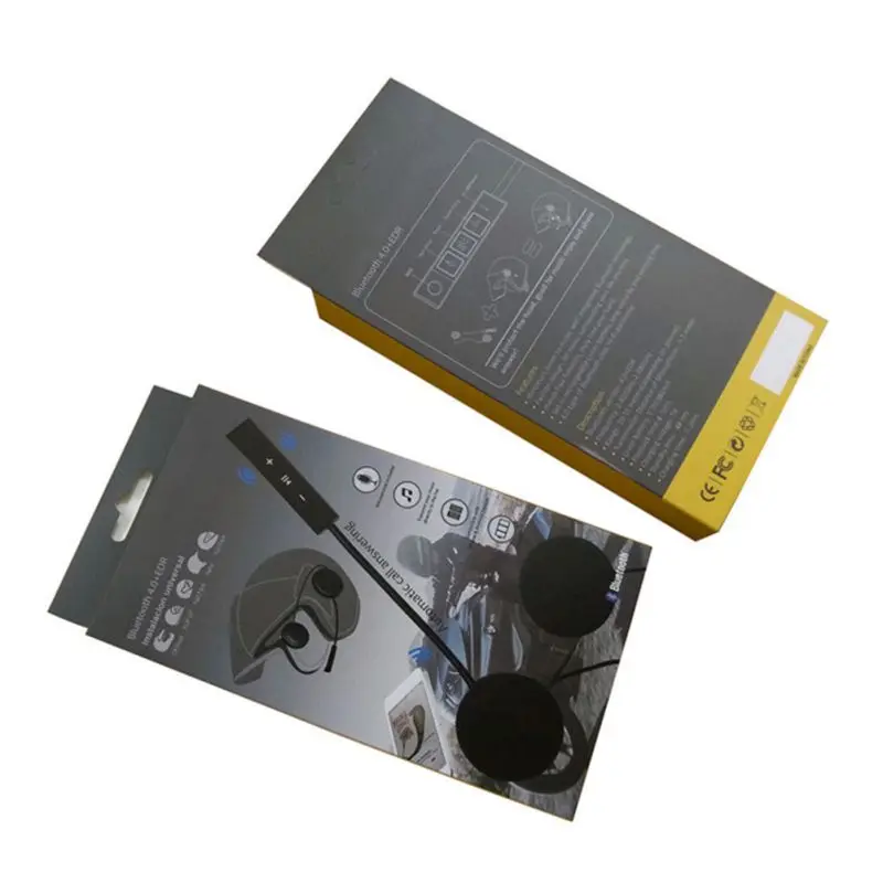 Мотоцикл V4.0 EDR Bluetooth сплошной черный цвет комплект наушников шлем наушники безопасности громкой связи Наушники