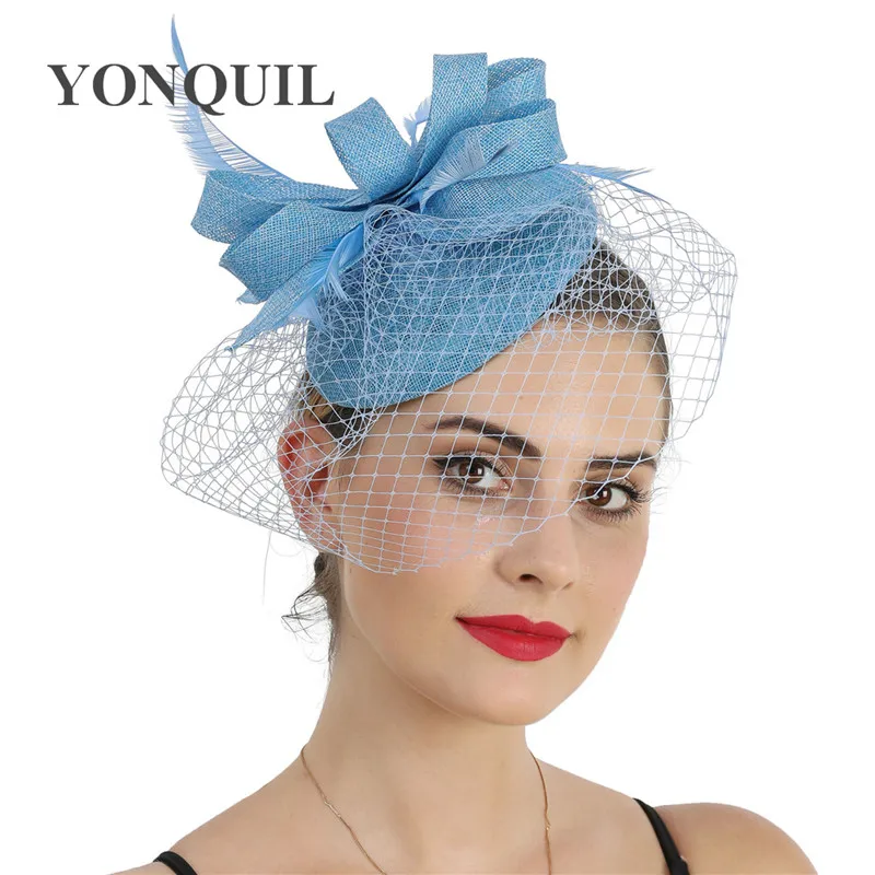 Bride New Wedding Mesh Fascinator Hat Veilling Millinery Cap Fashion New Women Fascinating Hair Accessories Lady Mesh Headpiece