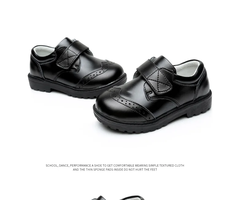 3-5, 10, 15 лет, обувь для школьников, черная вечерняя Обувь для детей, осенняя модная обувь из натуральной кожи для танцев, детская обувь для подростков