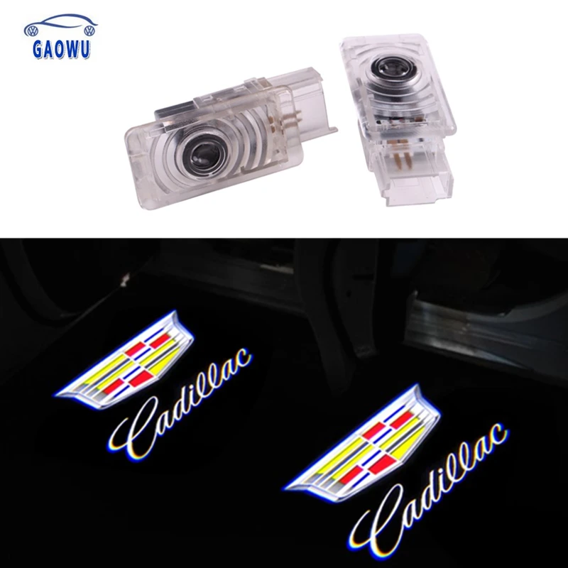 

2pcs LED Car Door Logo Light for Cadillac SRX XTS XT5 ATS-L Ghost Shadow Projection Lamp Welcome Light Auto Accessories