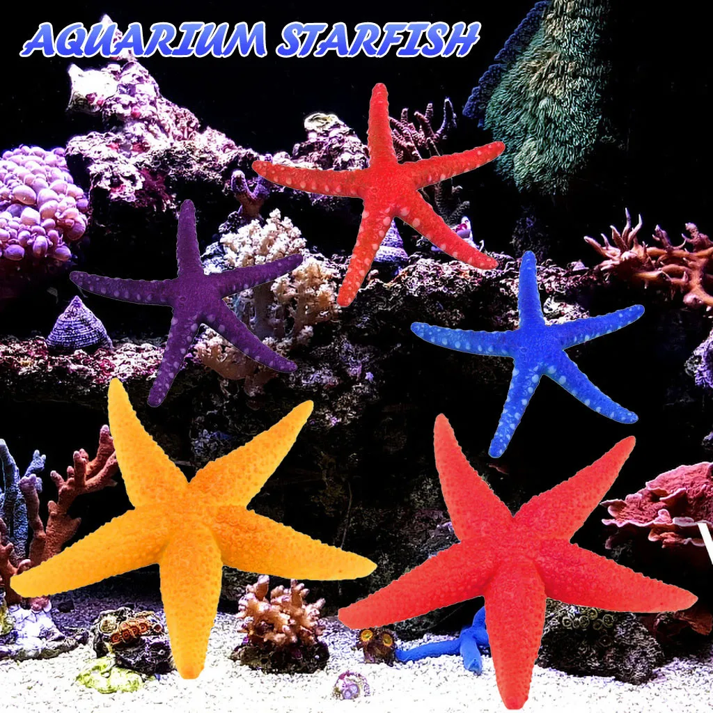 Аквариум Смола | Искусственный Коралл завод силикон с морскими звездами декор
