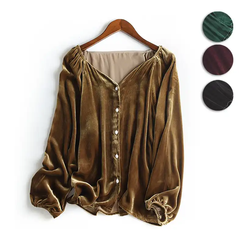 Silk velvet blouse Clearance