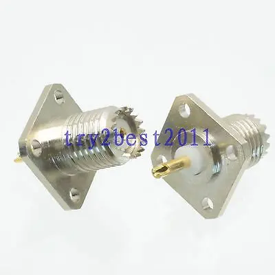 DHL/EMS 50 комплектов 1pce разъем miniUHF jack pin фланец припой Панель Крепление РЧ коаксиальный Прямой-С1