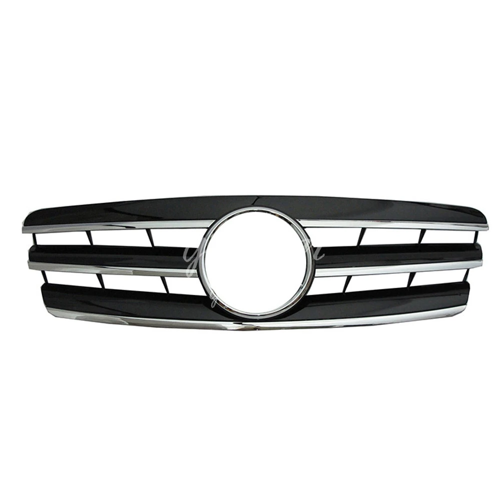 Передняя решетка гриль черный с хромом ABS подходит для Mercedes Benz W203 C230 C320 C240 2001-2006