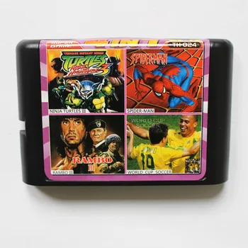

TH-024 4 in 1 game cartridge 16 bit md Multi game card for sega genesis/mega drive