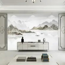 Индивидуальное изготовление, большая настенная живопись обои ручная роспись пейзаж иллюстрация Обои для рабочего стола