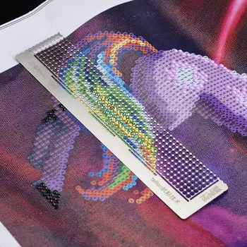 

Single/Double Row Point Drilling Ruler Diamond Embroidery Paste Sticker DIY Dotting Rhinestone Drilling Ruler Accessory