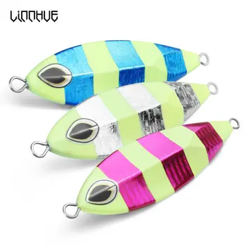 

LINNHUE 40g 60g 80g 100g 120g 3colors Jigging Metal Fishing Lure Heavy Spinning Casting Lead Alloy Jigs Bait Fishing Accessories