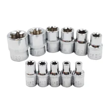11 шт. 3/8 дюймов Torx звездообразное гнездо набор 1/4 шестигранный адаптер инструмент для ремонта автомобиля гнездо 1/4 Doppenset Soquetes Ferfamentas Steckdosenadapter