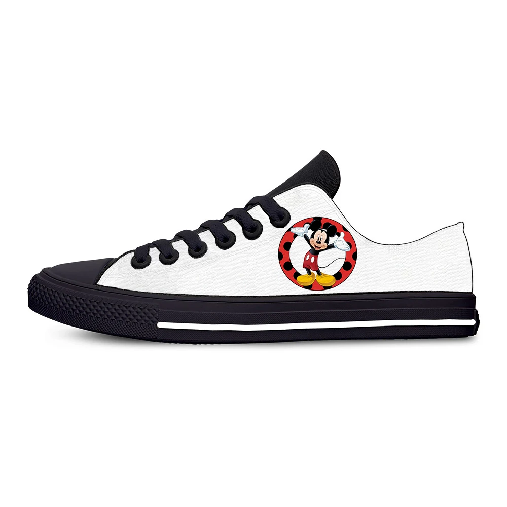 Mickey13 Новинка года; обувь с Микки Маусом; женская дышащая Классическая обувь с низким берцем и принтом; Легкие модные кроссовки; Мужская парусиновая обувь с мышкой - Цвет: Mickey13