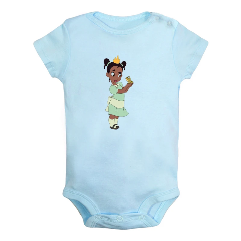 ieBaby2935BL Милая одежда для маленьких принцесс; бальное платье-и лягушонок, Белоснежка, для новорожденных, для маленьких девочек Одежда для мальчиков короткий рукав ползунки Детские комбинезоны подарок - Цвет: ieBaby2935BL