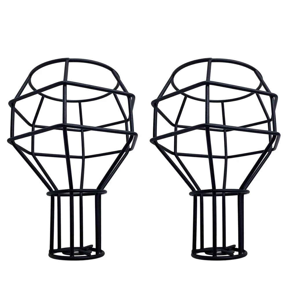 2Pack Винтажная лампа с нитью накаливания по форме напоминающей клетку Абажур В индустриальном стиле ретро металлическая клетка для птиц Эдисона Лампа защитная креативная железная кованая лампа держатель DIY световая крышка D35 - Цвет корпуса: 2Pack