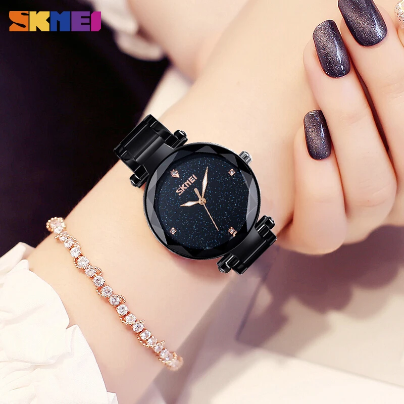 SKMEI relojes mujer кварцевые часы Для женщин ультра тонкие женские Hour Clock дамы Montre Femme наручные часы relogio feminino 9180