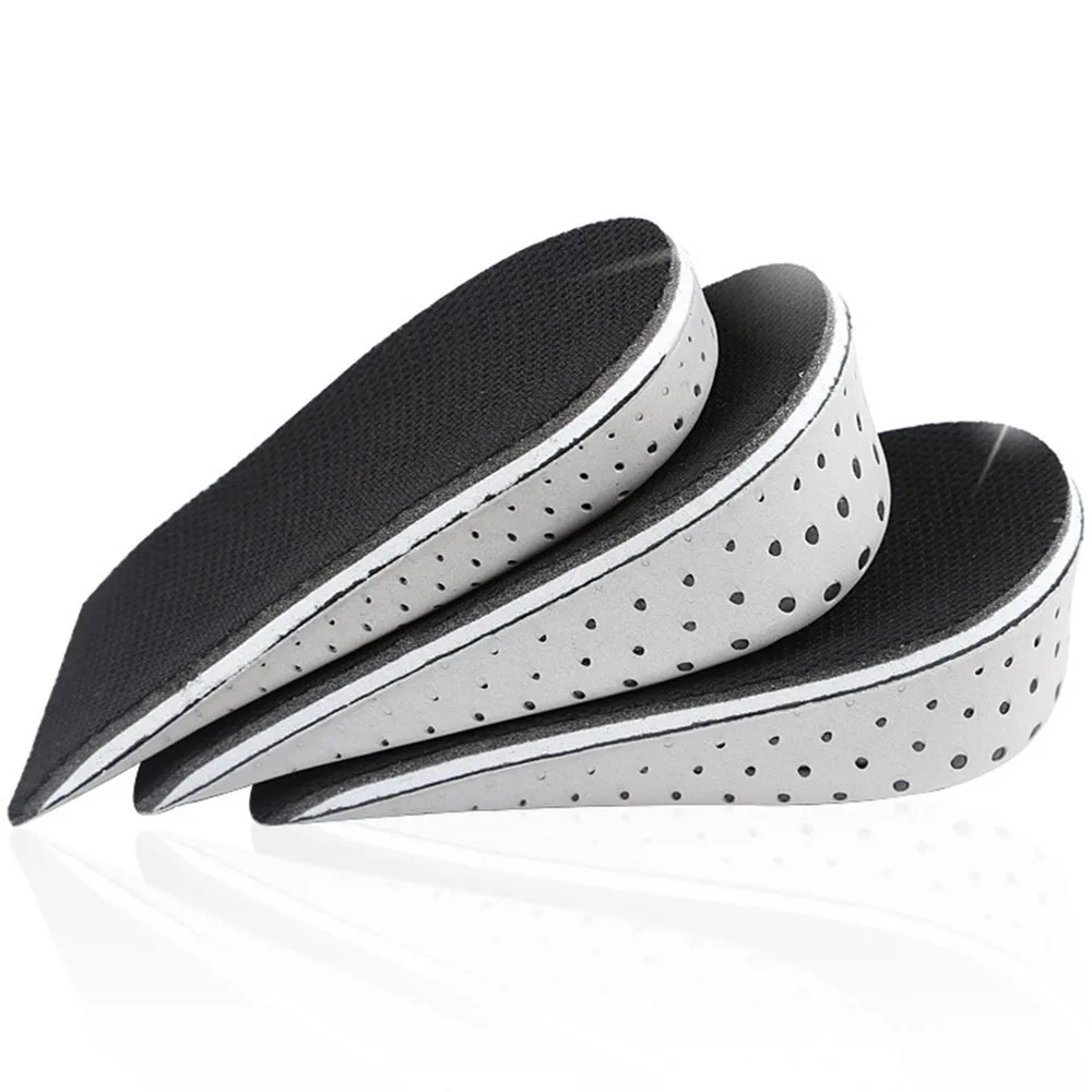 1 Pair Shoe Insoles Breathable Half Insole Heighten Heel Insert Sports Shoes Pad Cushion Unisex 1-4.5cm Height Increase Insoles