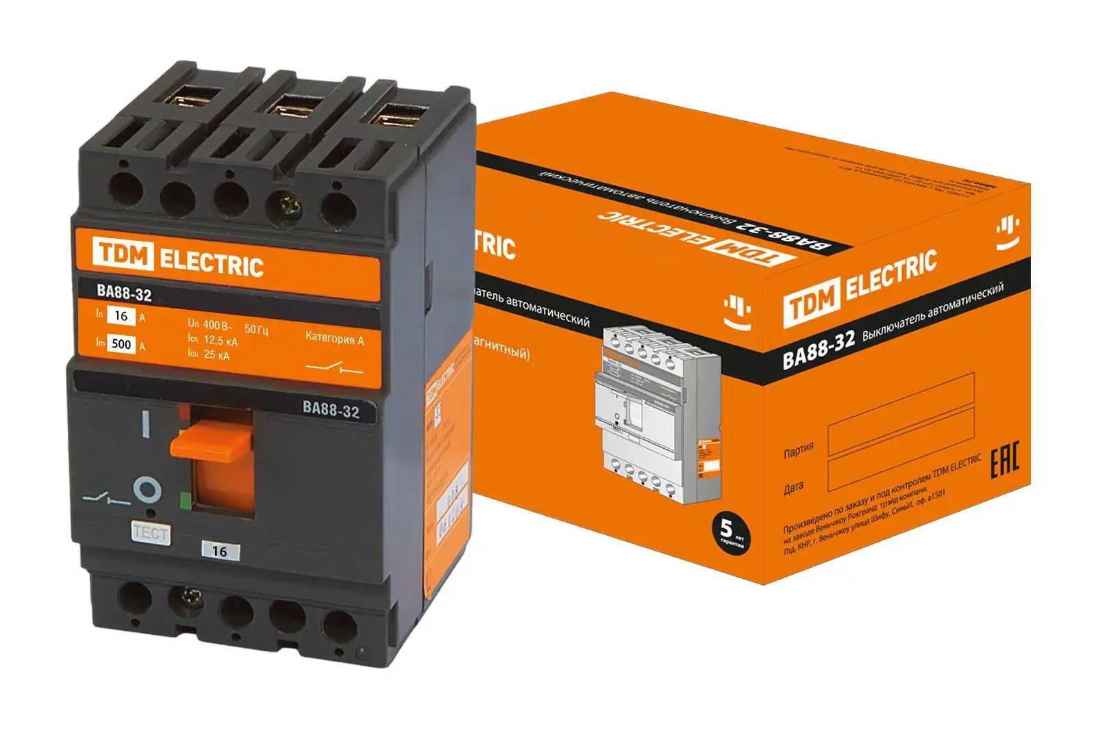 Automatic switch VA88 32 3P 16A 25A TDM SQ0707 0001Circuit Breakers