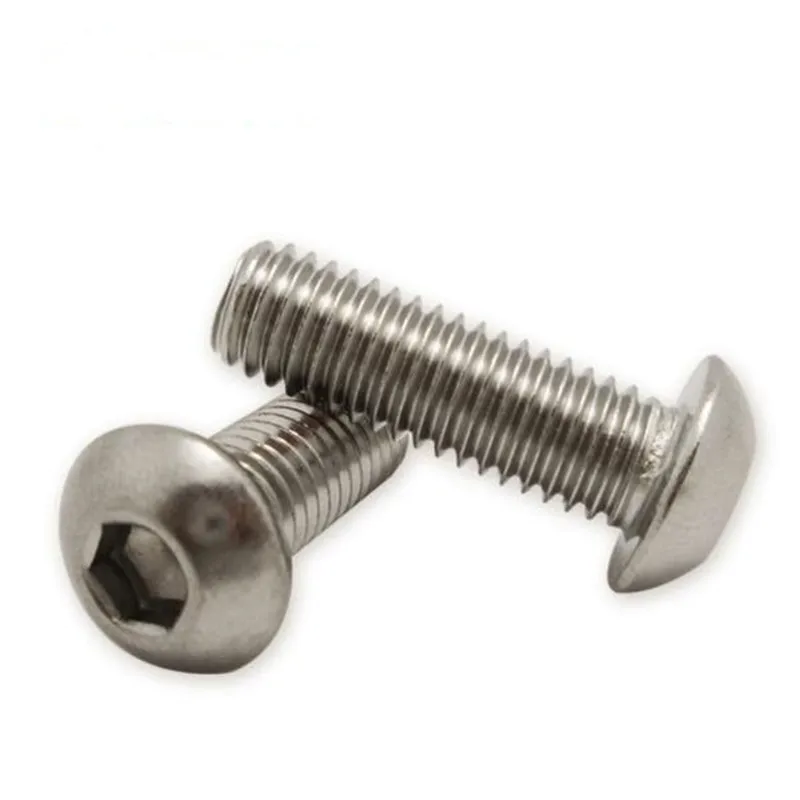 

M6 DIN EN ISO7380 Hexagon Socket Pan Head Screw Socket Cap Screws Hex Tornillos Parafuso Allen Bolt Schroeven 304 Steel Tornillo