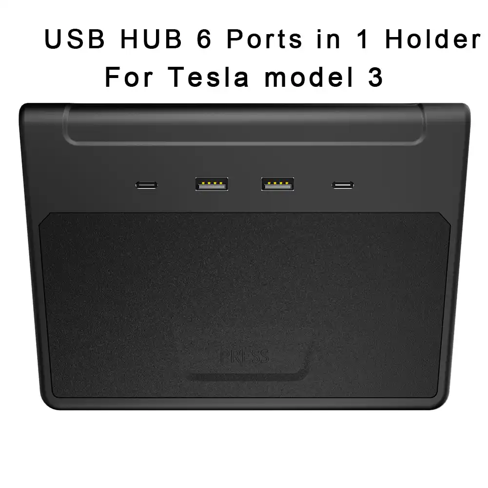 車ハブメモリusbパンダボックス収納 6 ポートのための 1 でテスラモデル 3 Aliexpress