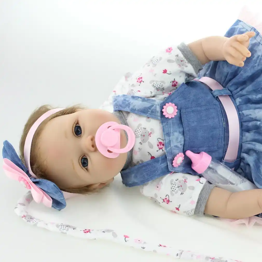 handmade reborn dolls 55 cm realistic soft silico
