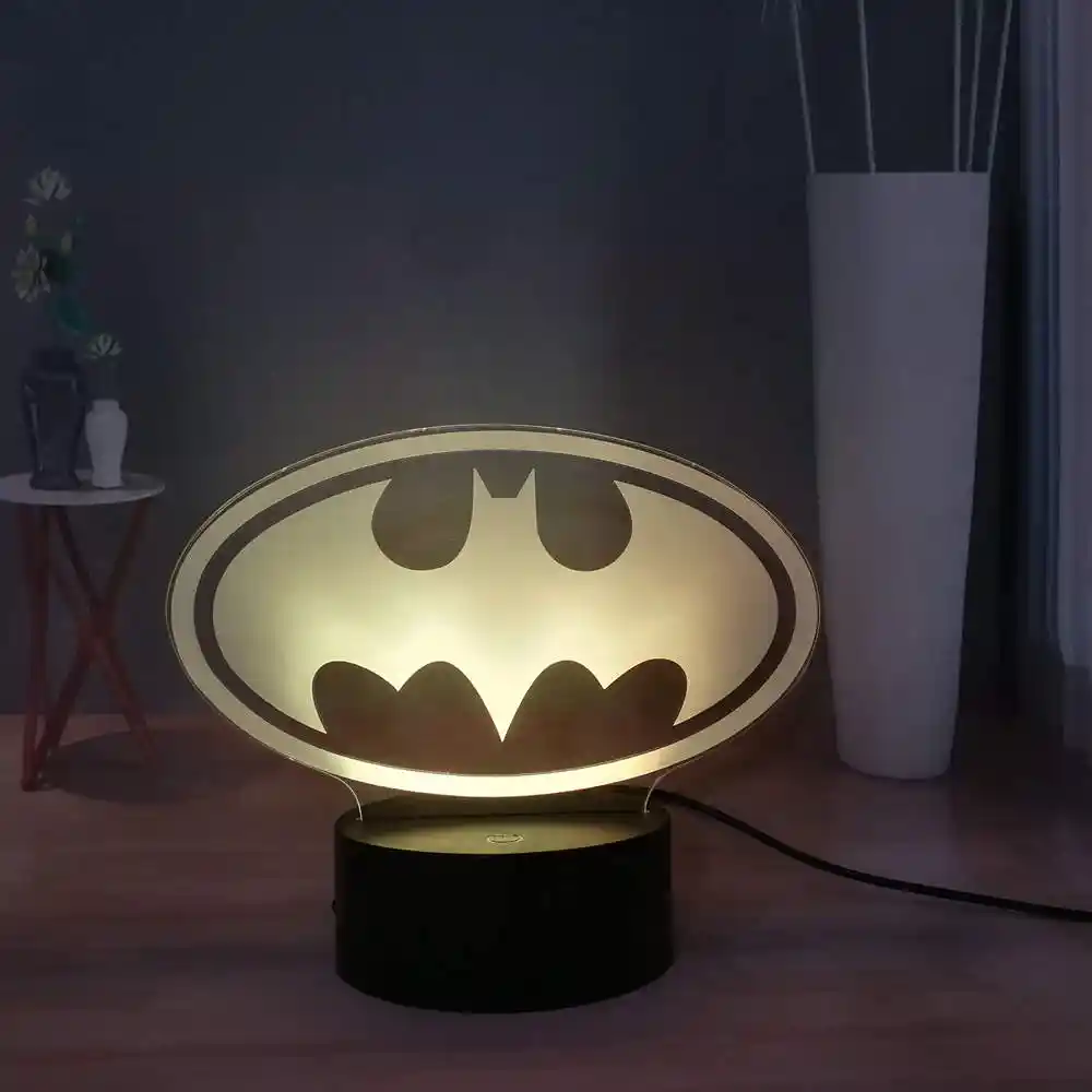 3d cool batman logo table lamp rgb