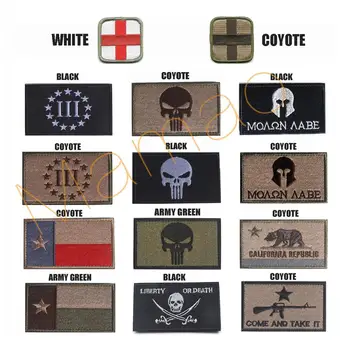 

Embroidery Patch Madic Punishing Person Shantou Texas Flag Hook Ring Tactical Patch Military Uniform Morale Wind Cloth Standard