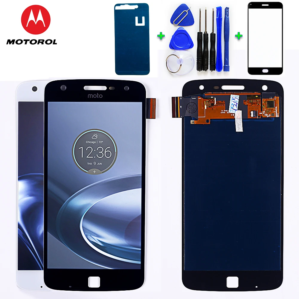 Motorola Moto Z Play 5,5 дюймов ЖК-дисплей XT1635 сенсорный экран дигитайзер 1920*1080 в сборе с бесплатным закаленным стеклом и инструментами