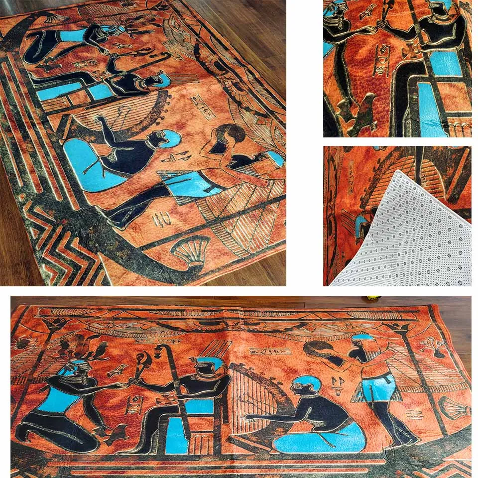 3D Egypt Ancient Horseman Rug Tapete grego Egito antigo Tapete para sala de  estar Quarto Cozinha Grega Home Decor Non-Slip Floor Mat - AliExpress