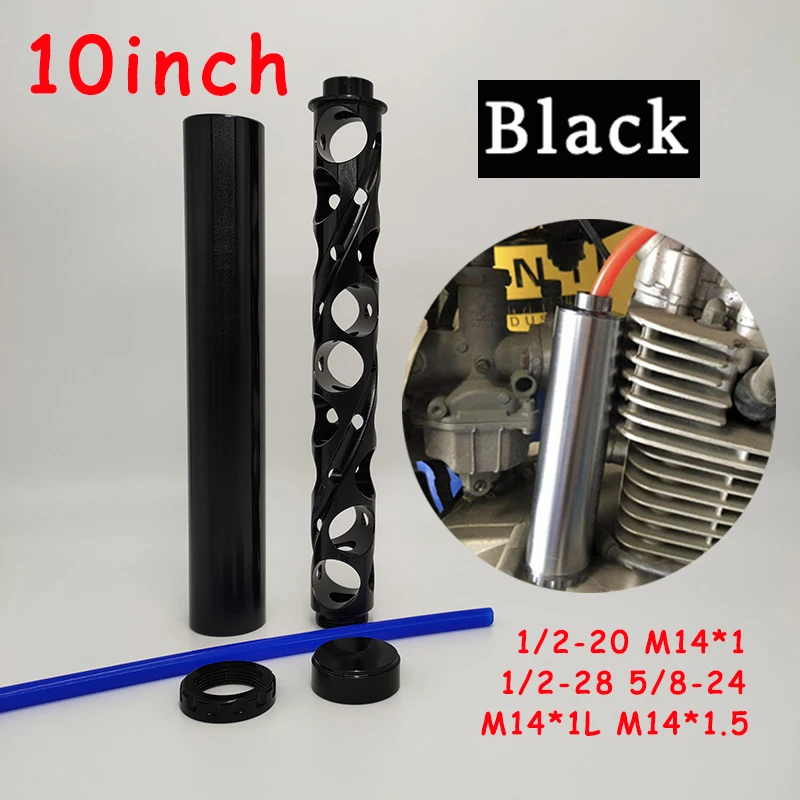New Style 10 inch Spiral 1/2-28 5/8-24 Single Core Aluminum Car Fuel Filter Fuel Trap Solvent Filters For NAPA 4003 WIX 24003