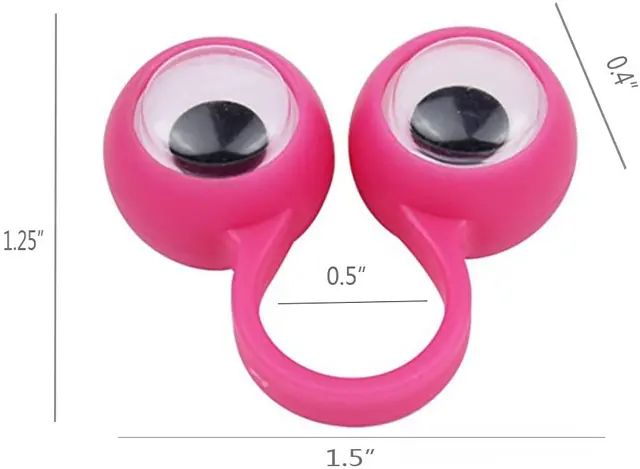 96PCS Eyeball Ring,  Eye Finger Puppets Eye Monster Finger, Easter Basket Stuffers Egg Fillers Gifts Party Favors peluches 2