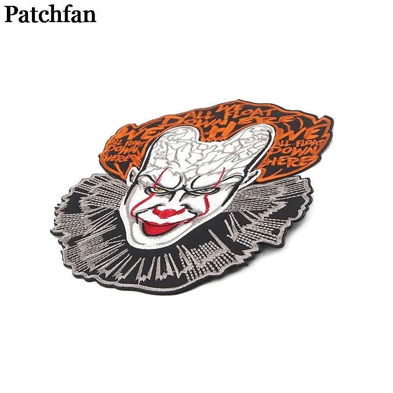 10 шт./партия, Patchfan Stephen King's IT, аппликационные заплатки сделай сам, железная сумка, рубашка, одежда, наклейки в стиле панк, вышитые значки A2337