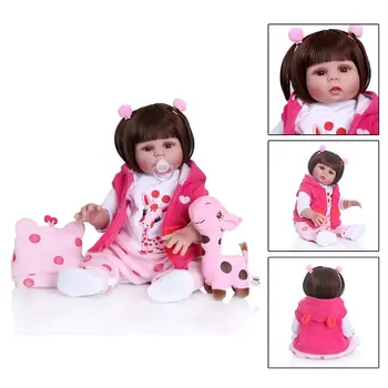 

48cm Reborn Doll Realistic Full Silicone Vinyl Newborn Babies Toy Girl Princess Clothes Lifelike Handmade Gift R7RB