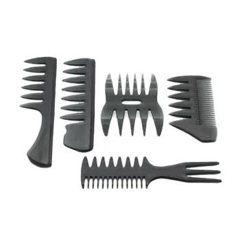 

5Pc Wide Tooth Hair Brush Fork Comb Men Beard Hairdressing Brush Barber Shop Styling Tool Professional Salon Accessory